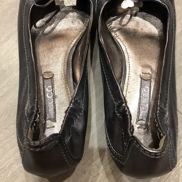 ECCO silver metallic leather flats size 5 (35) - Picture 8 of 8
